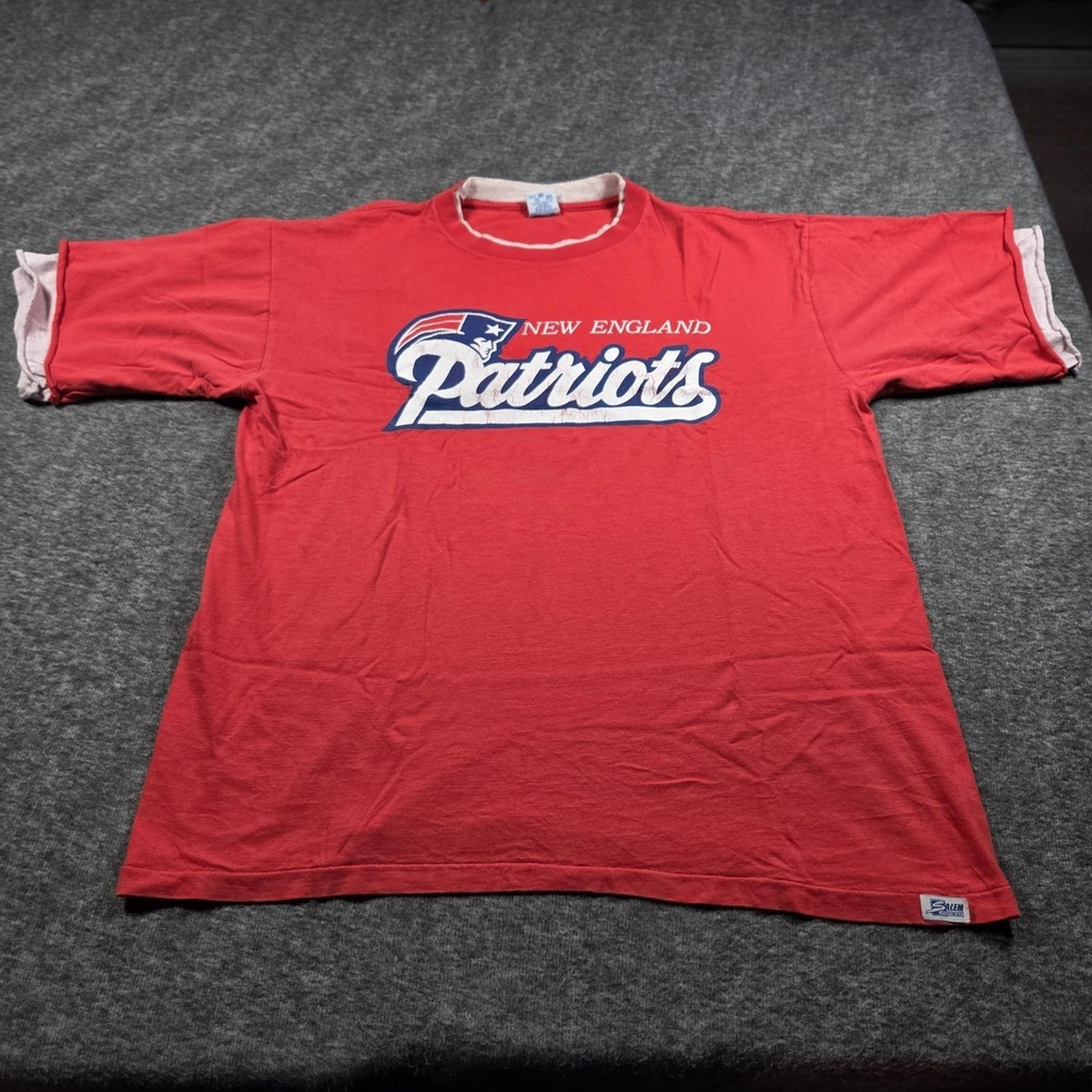 Vintage New England Patriots Shirt Mens 2XL NFL Football Salem Sportswear 90s